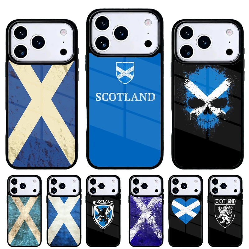 Funda iPhone bandera de Escocia – Carcasa trasera para 15 14 13 Pro Max