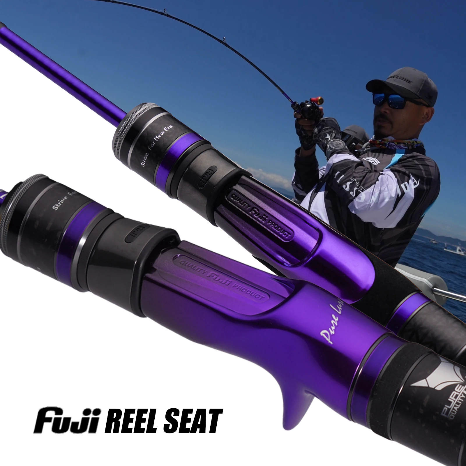 PURELURE varilla de Jigging lenta 1,90 M 6,35 pies L/M potencia FUJI SIC anillo calidad agua salada barco varilla acción rápida 1,90 M varillas de fundición giratorias - imagen 5