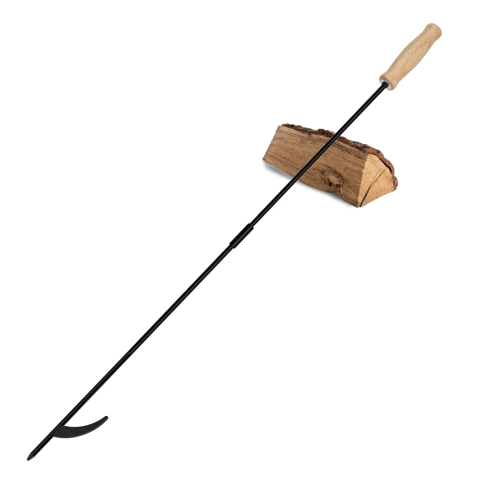 SANLIKE-Herramienta de póker para chimenea, gancho de leña para acampar al aire libre, reutilizable, duradero, 81cm - imagen 2