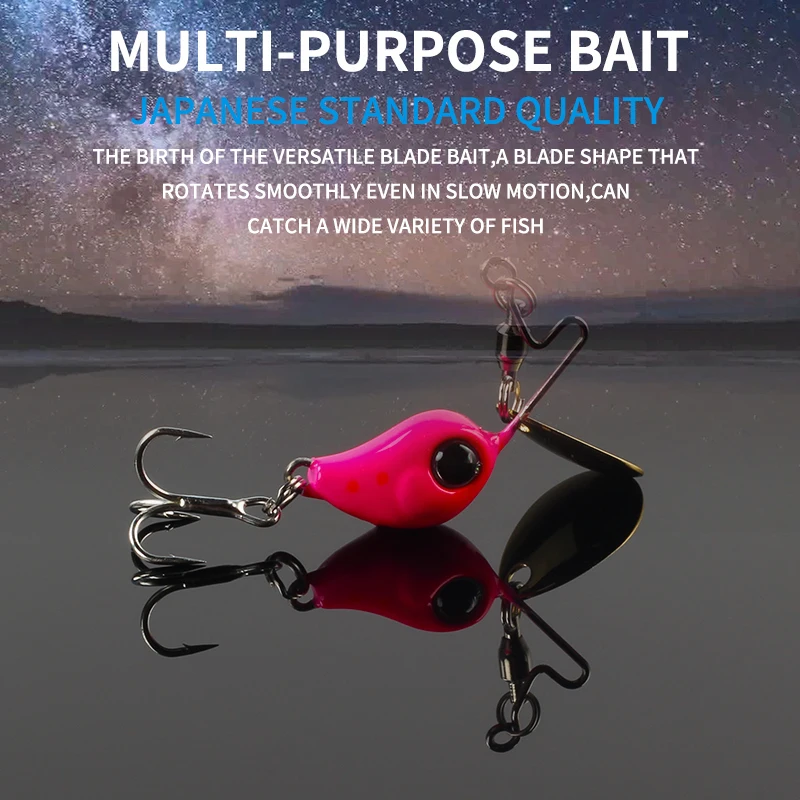MAGIC WORKS-señuelo de pesca giratorio, cebo de lentejuelas, MINI aparejos de pesca con vibración, Pin de cuchara giratoria, hundimiento, 4g/8g - imagen 4