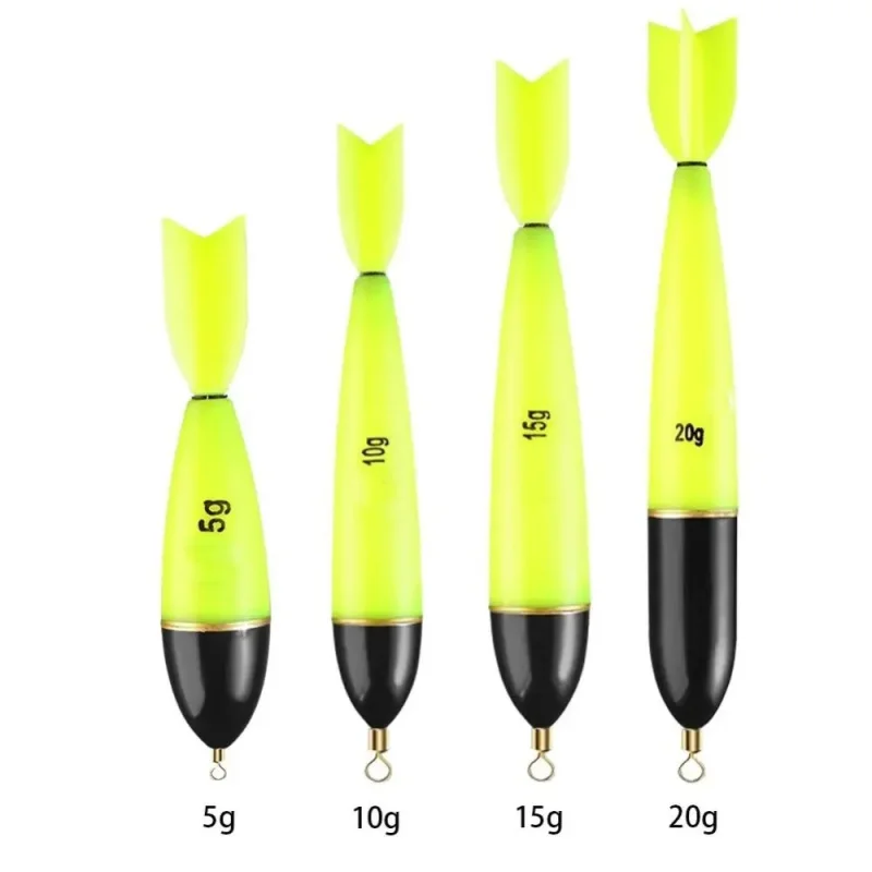 Flotador de pesca ABS, espuma luminosa, corcho de plástico, flotador de pesca nocturna, palo de luz, flotadores llamativos para pesca en mar, océano y roca, 1/4 Uds. - imagen 4