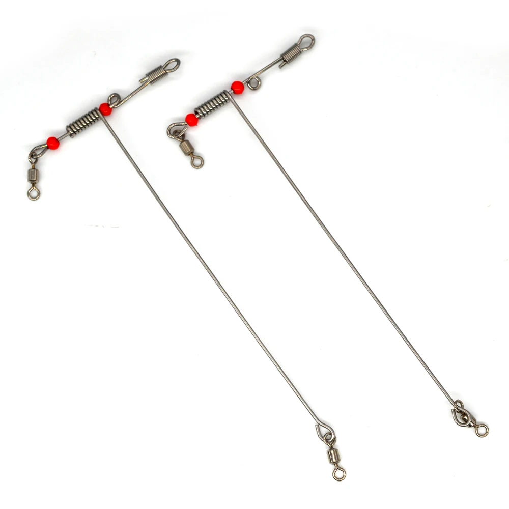 MNFT 6 uds aparejos de pesca señuelo equilibrio herramientas de pesca en forma de T triángulo rodante con conector de pesca de equilibrio de cuentas giratorias y a presión - imagen 5