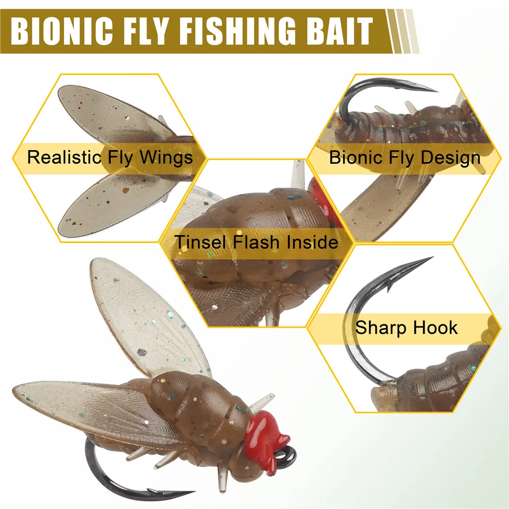 Kit mosca biónica para trucha lubina – Señuelos secos, swimbaits - imagen 5