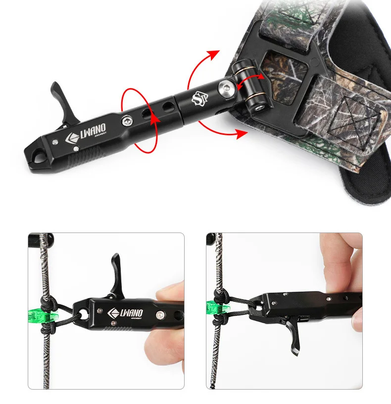 Accesorios de tiro con arco compuesto de aleación de aluminio con liberación de pulsera - imagen 5