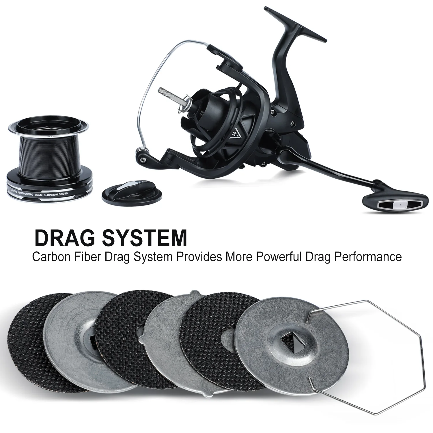 Carrete Sougayilang Metal 14BB – Arrastre 15kg para carpa - imagen 4