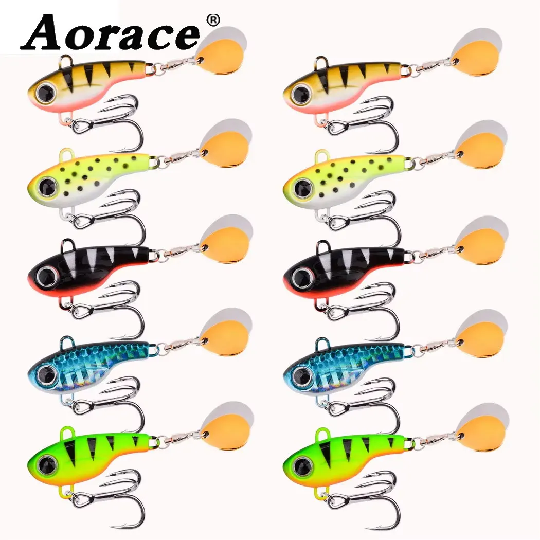 Aorace VIB Lentejuelas Metálicas Cola Giratoria para Lubina