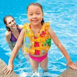 Chaleco de flotabilidad para niños que no cae, chaquetas de natación antivuelco ajustables para bebés, chaleco de natación estable de dibujos animados para verano