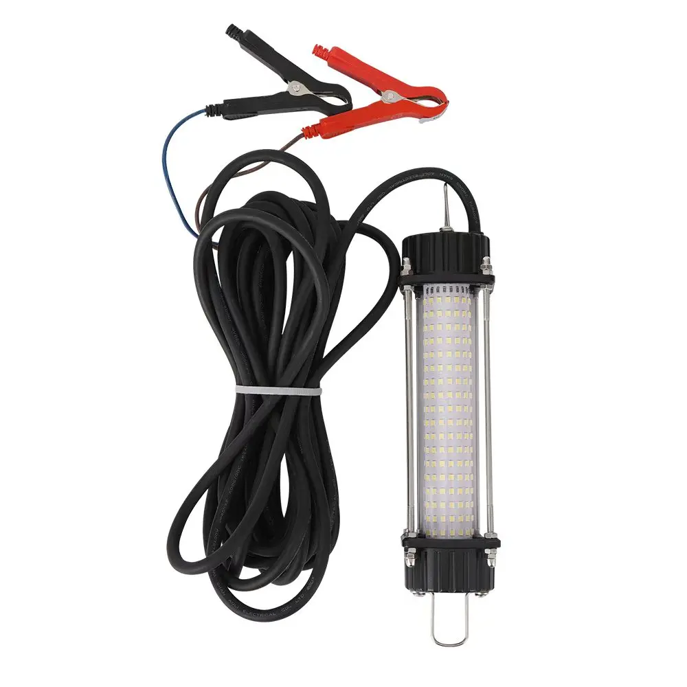 Equipo de pesca especial de noche, verde y blanco, 12V, 120W, luz de pesca nocturna impermeable subacuática de alta potencia, cebo sumergible - imagen 3