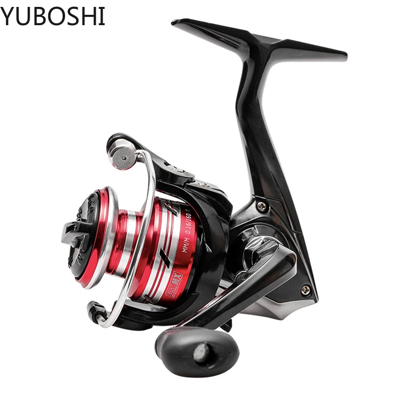 YUBOSHI-Mini carrete de pesca giratorio de X-500, bobina de pesca de agua salada ultraligera, de alta calidad, con agarre de goma suave, X-800 - imagen 5