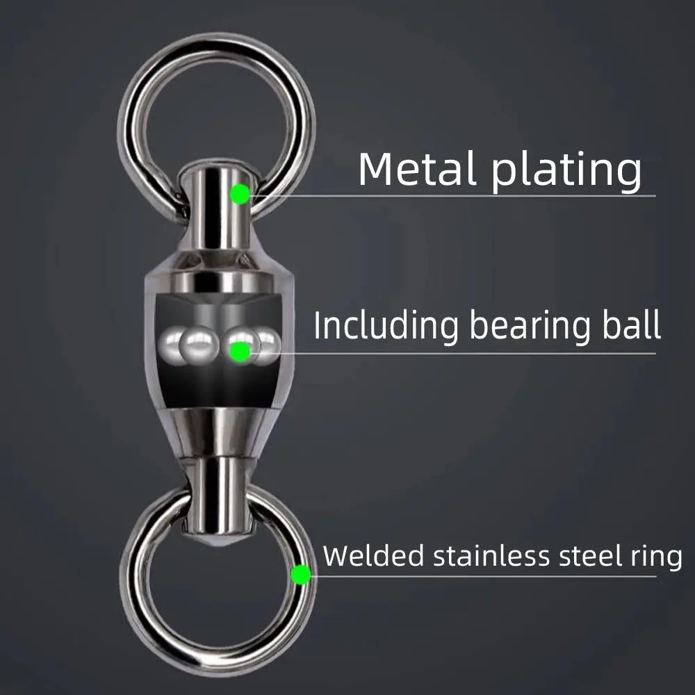 Anillos giratorios ovalados de acero inoxidable para señuelos