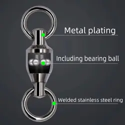 Anillos giratorios ovalados de acero inoxidable para señuelos