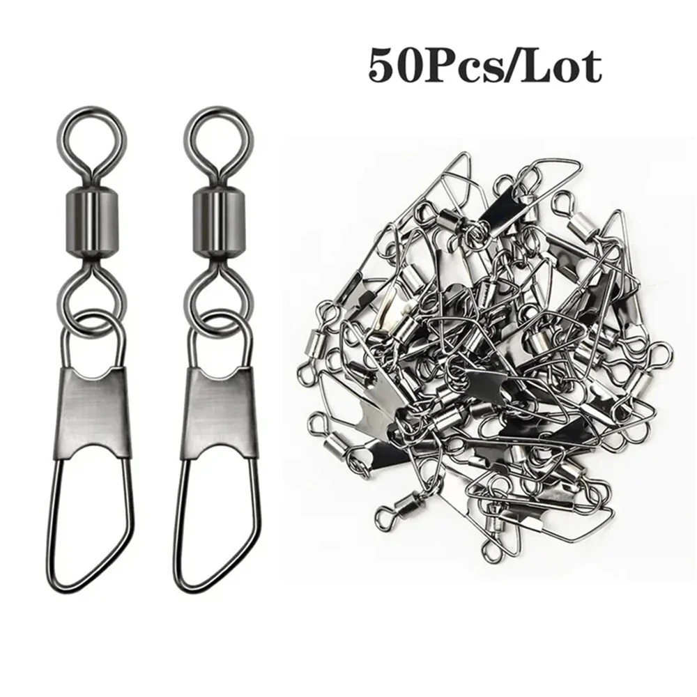 Giratorios de pesca con clip snap – Acero inoxidable - imagen 2
