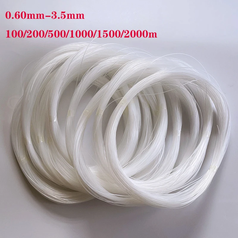 DORISEA-cable de pesca de monofilamento fuerte, línea de nailon, Mono claro/blanco, 0,6mm-3,5mm