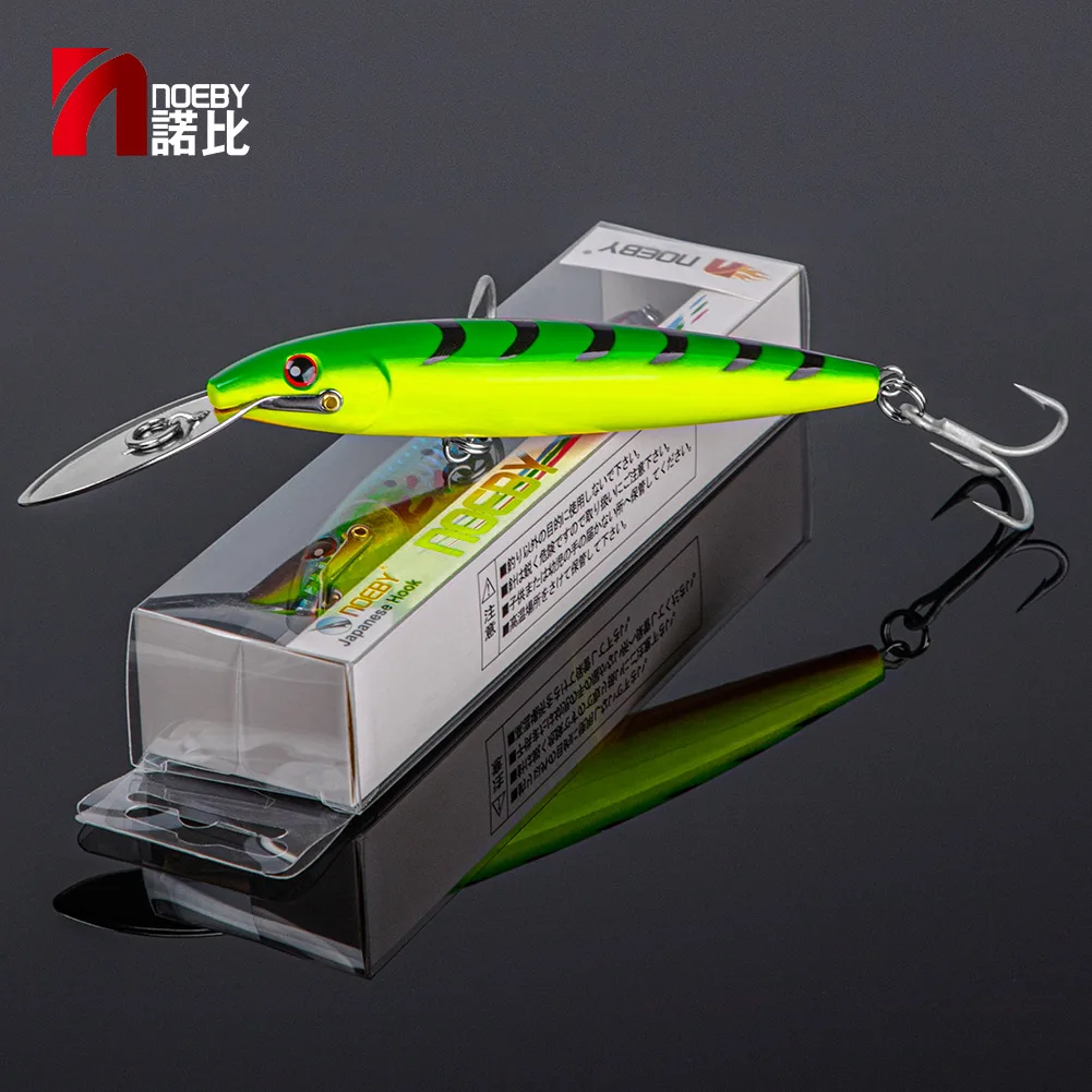Noeby cebo duro Artificial juego de señuelos de pesca Trolling Minnow barco Señuelos de pesca 130mm 32,5g 185mm 60g 225mm 76g 3 uds - imagen 5