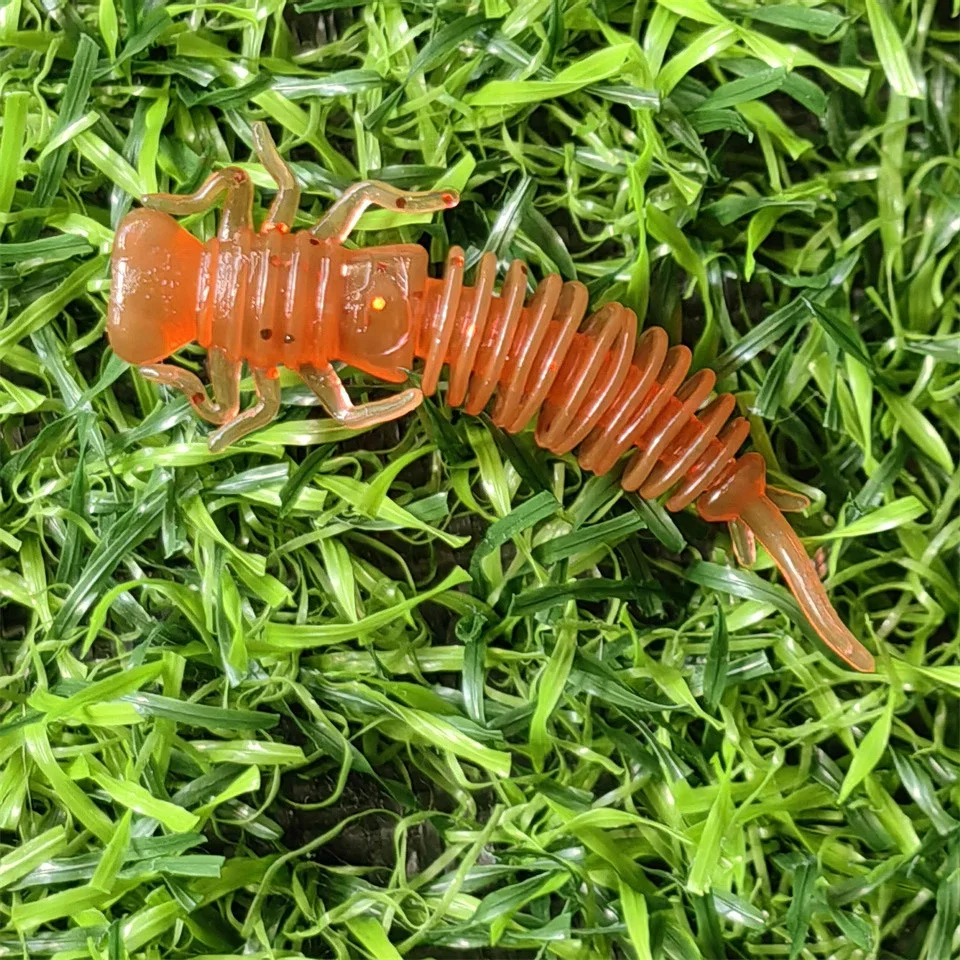 MUKUN 20 unids/lote gusano larva señuelos blandos 40MM 0,4G cebo de silicona Artificial Jigging Wobblers lubina carpa Pesca aparejos de Pesca - imagen 3