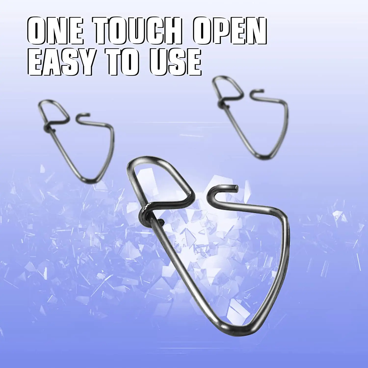 FishTrip-rodamiento de bolas Crosslock, Conector de pesca de enclavamiento, acero inoxidable, níquel negro, paquete de 20 ~ 100 - imagen 4