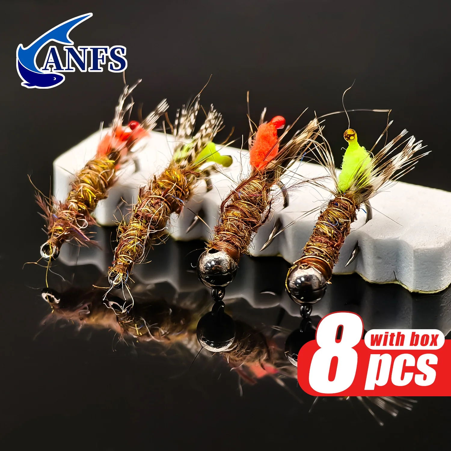 Ninfas Caddis ANFS – Moscas artificiales para pesca de trucha - imagen 4