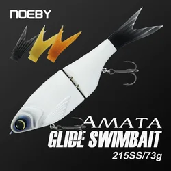 Noeby 215mm 73gAmata Glide Swimbait señuelo de hundimiento lento Wobblers de silicona para Lucio Bass Shad Glide Swimbait Señuelos de Pesca