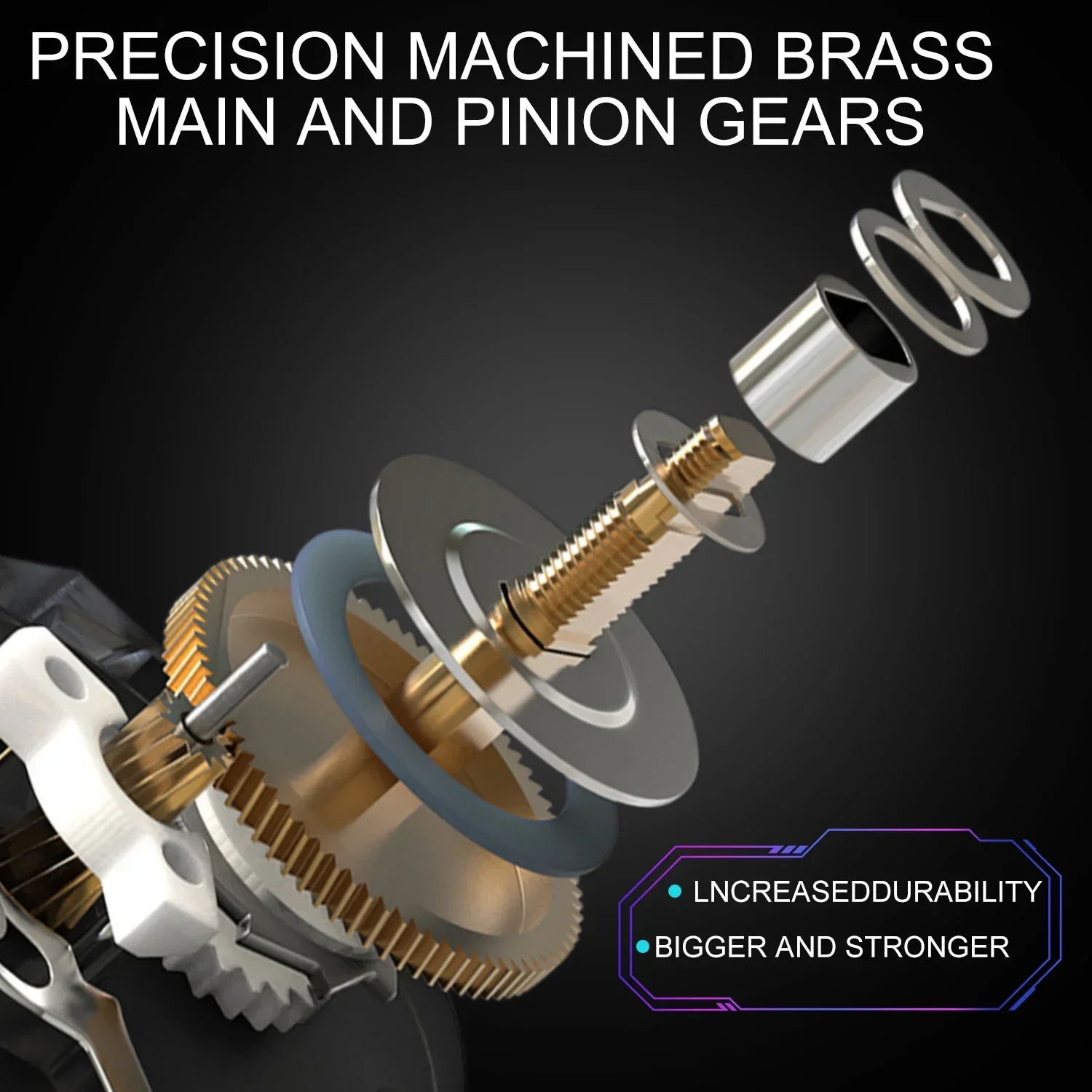 Carrete de Baitcasting Multicolor Sougayilang, relación de engranaje de alta velocidad 6,2: 1, arrastre máximo, carrete de fundición de 10Kg con carrete de aluminio para Lucio - imagen 5