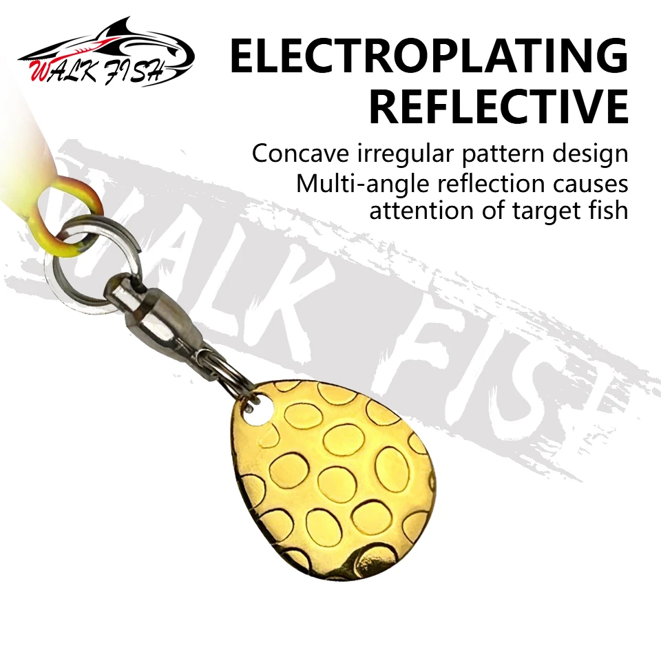 WALK FISH-señuelo de hoja Vib de Metal con ojos 3D, cebo de vibración que se hunde, vibración Artificial para lubina, Lucio, perca, aparejos de pesca, 7/10/15/20g - imagen 3