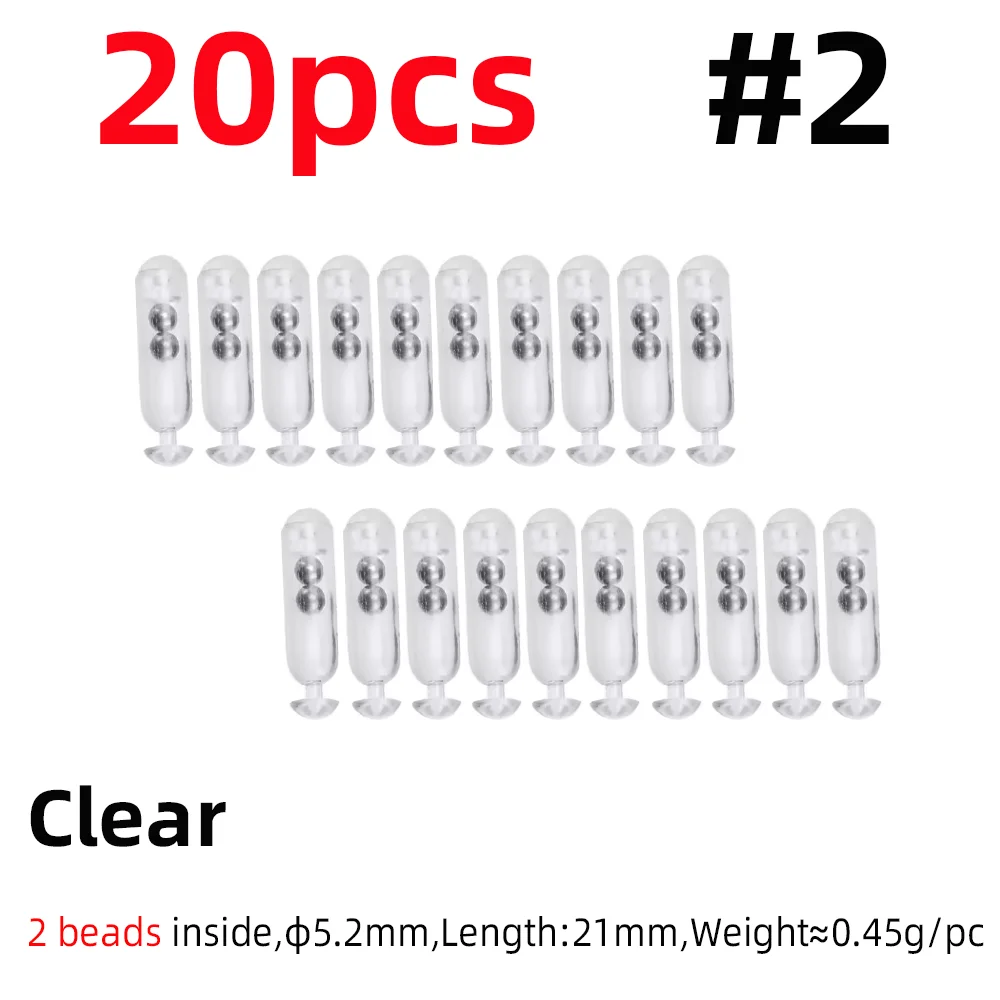 20pcs clear size 2