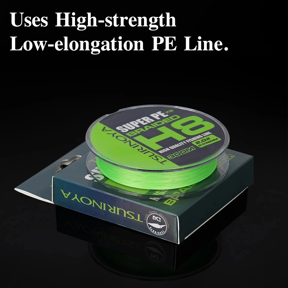 TSURINOYA 300M 150M 100M 8 teje hilo de pescar de PE H8 fundición ultralarga 8 hebras trenzado línea multifilamento suave 14-50LB - imagen 4