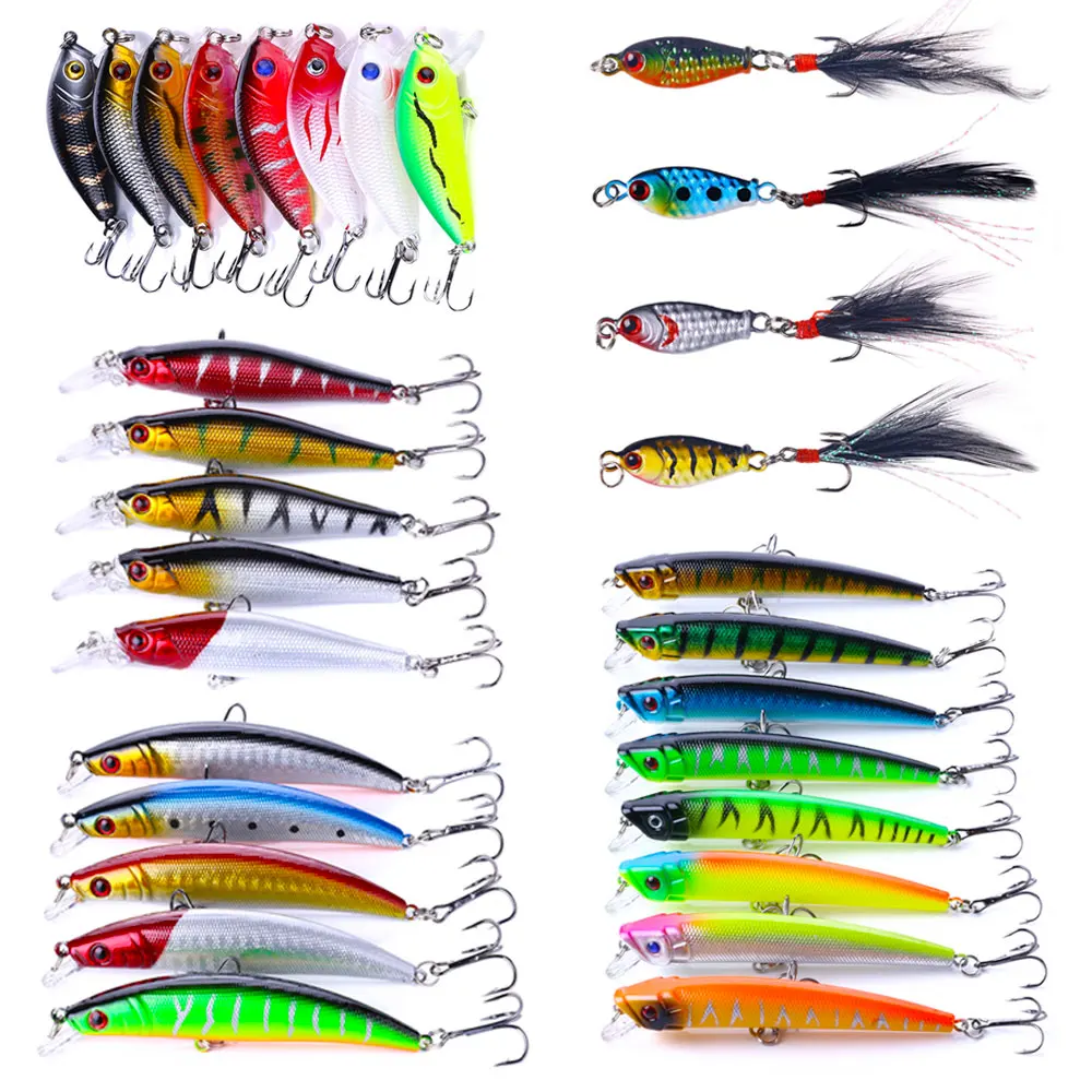Pack Señuelos Minnow, VIB y Popper con Ojos 3D para Lubina y Lucio - imagen 2