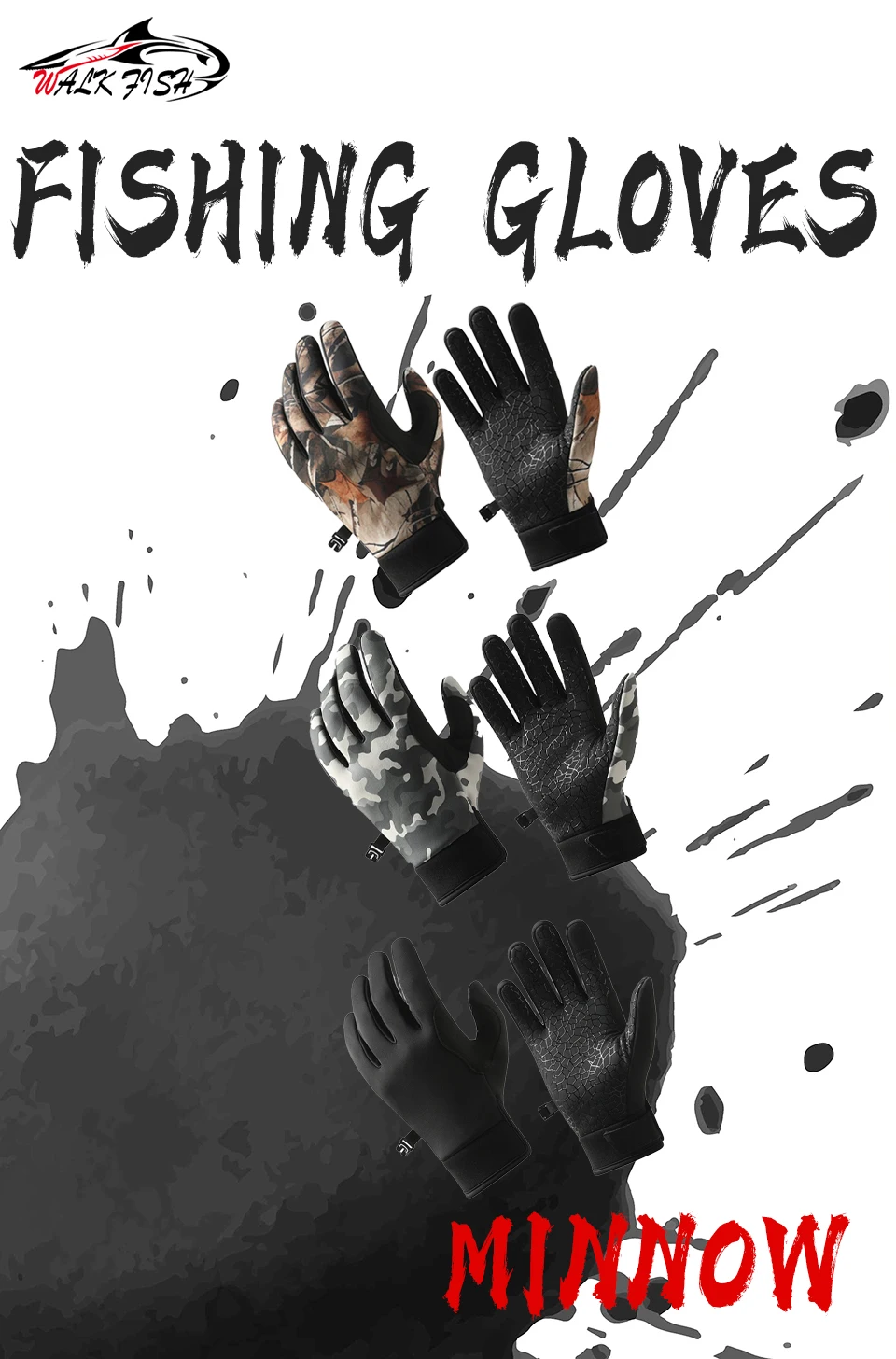 Guantes WALK FISH mostrando el exterior