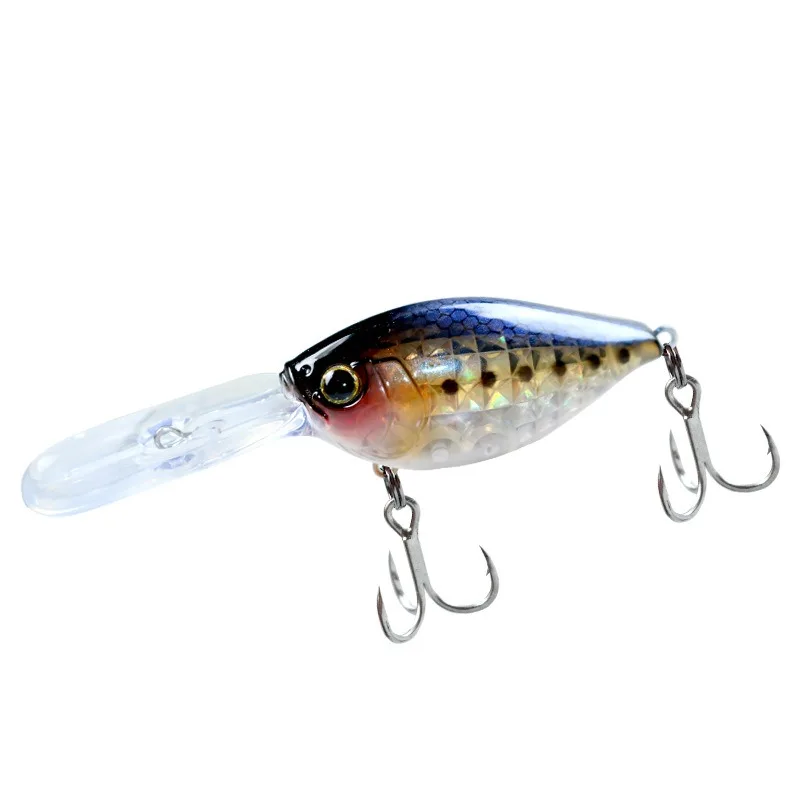 1 unidad de 5cm 10g Crankbait Wobblers Minnow Jerkbait Artificial Hardbait Swimbait para lubina perca Pike Señuelos de Pesca - imagen 2