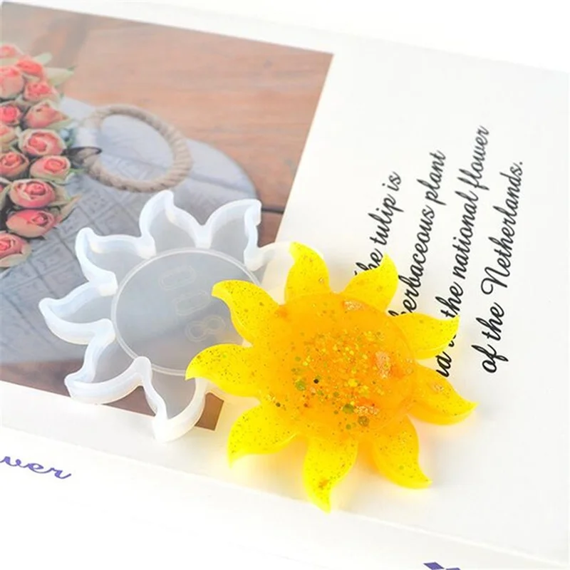 Molde silicona resina Epoxy estrella sol luna – Adornos joyería DIY