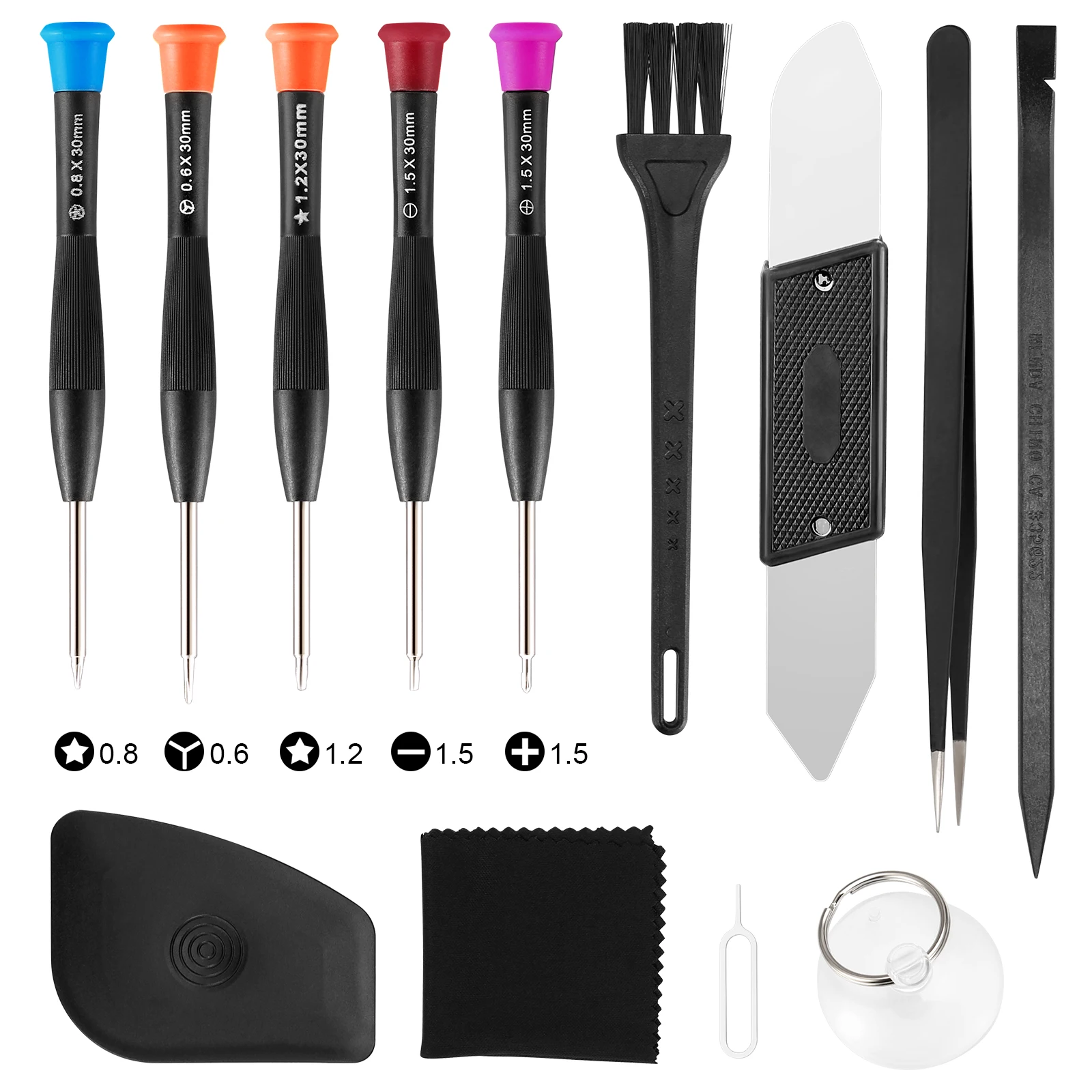 Destornilladores magnéticos para iPhone y MacBook - Kit con ventosa