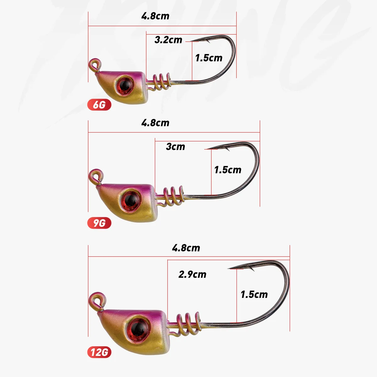4 Uds. Anzuelos de pesca Testar Jig Head 6g 9g 12g Señuelos de pesca hundimiento giratorio lentejuelas cucharas de Metal anzuelos de cebo blando lubina BlackFish - imagen 2