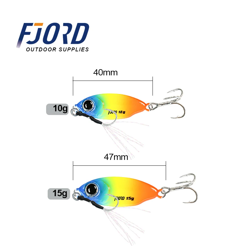 FJORD-Plantilla de Metal para pesca, cebo falso de tiro largo, Spinning, mar, agua dulce, novedad, 2022 Micor, 10g, 15g - imagen 3