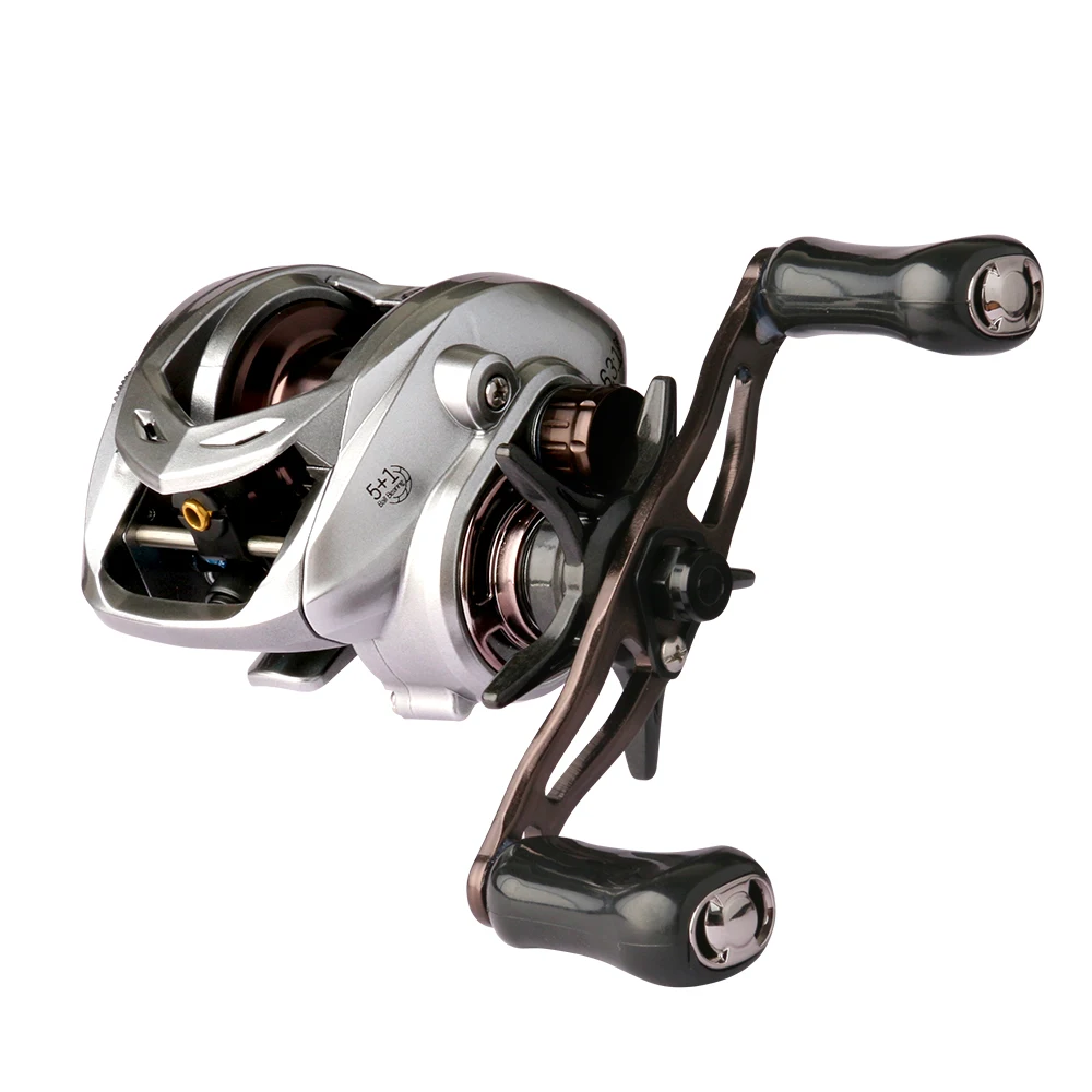 DEUKIO-carrete de pesca Baitcasting de dragón chino, fibra de carbono 6,3: 1, freno de potencia de arrastre máximo de 8KG, carretes de pesca de mar, Baitcaster - imagen 4