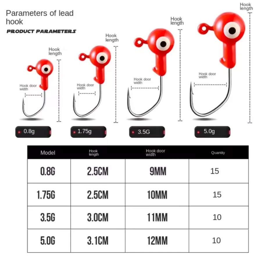 51 Uds. Anzuelos de pesca afilados anticolgantes, señuelo de bloqueo de peces para correr, cebo suave, anzuelo de cabeza de anzuelo de pesca - imagen 3
