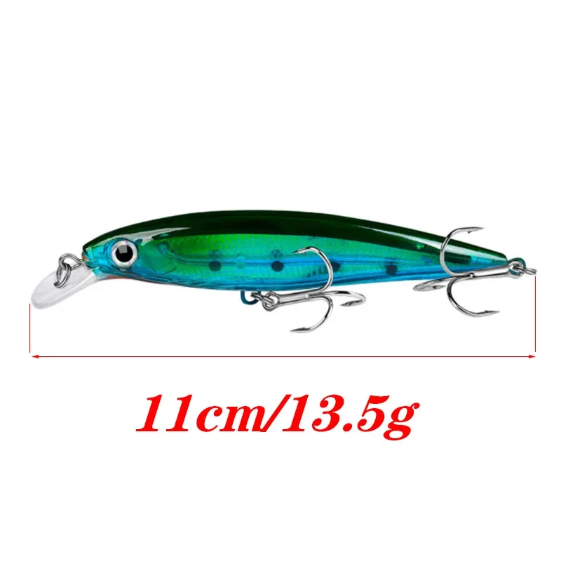 Señuelo de Pesca Minnow, 11cm, 13,5g, Crankbait, Wobblers flotantes, perca, cebo Artificial para Lucio, carpa, cebo de natación, Pesca, 1 ud. - imagen 3