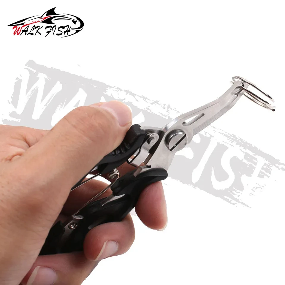 WALK Fish-Herramientas de pesca multifunción para artículos, aparejos de invierno, alicates, tornillo de banco, tijeras para tejer moscas, juego de trenzas, pinzas para pescado - imagen 2
