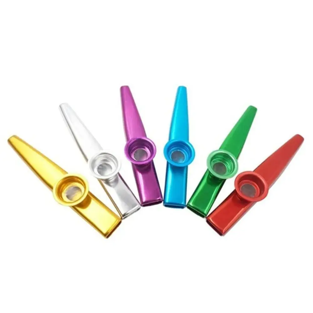Kazoo de Metal de aleación de aluminio, Kazoos de boca de diafragma fácil de aprender, resistente al desgaste, multicolor - imagen 5