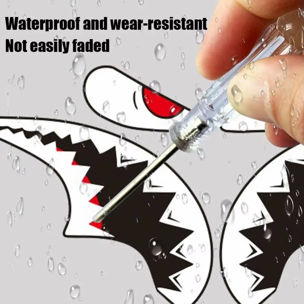 Pegatinas reflectantes MTB resistentes al agua – Diseño cabeza de tiburón - imagen 5