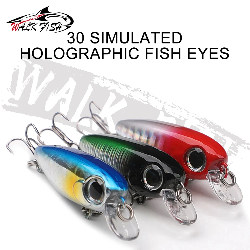 WALK FISH-Mini cebo duro para pesca, 1 piezas, 43mm, 3g, Minnow de hundimiento pequeño, Señuelos de Pesca de manivela, lubina, aparejos de agua dulce y salada - imagen 5