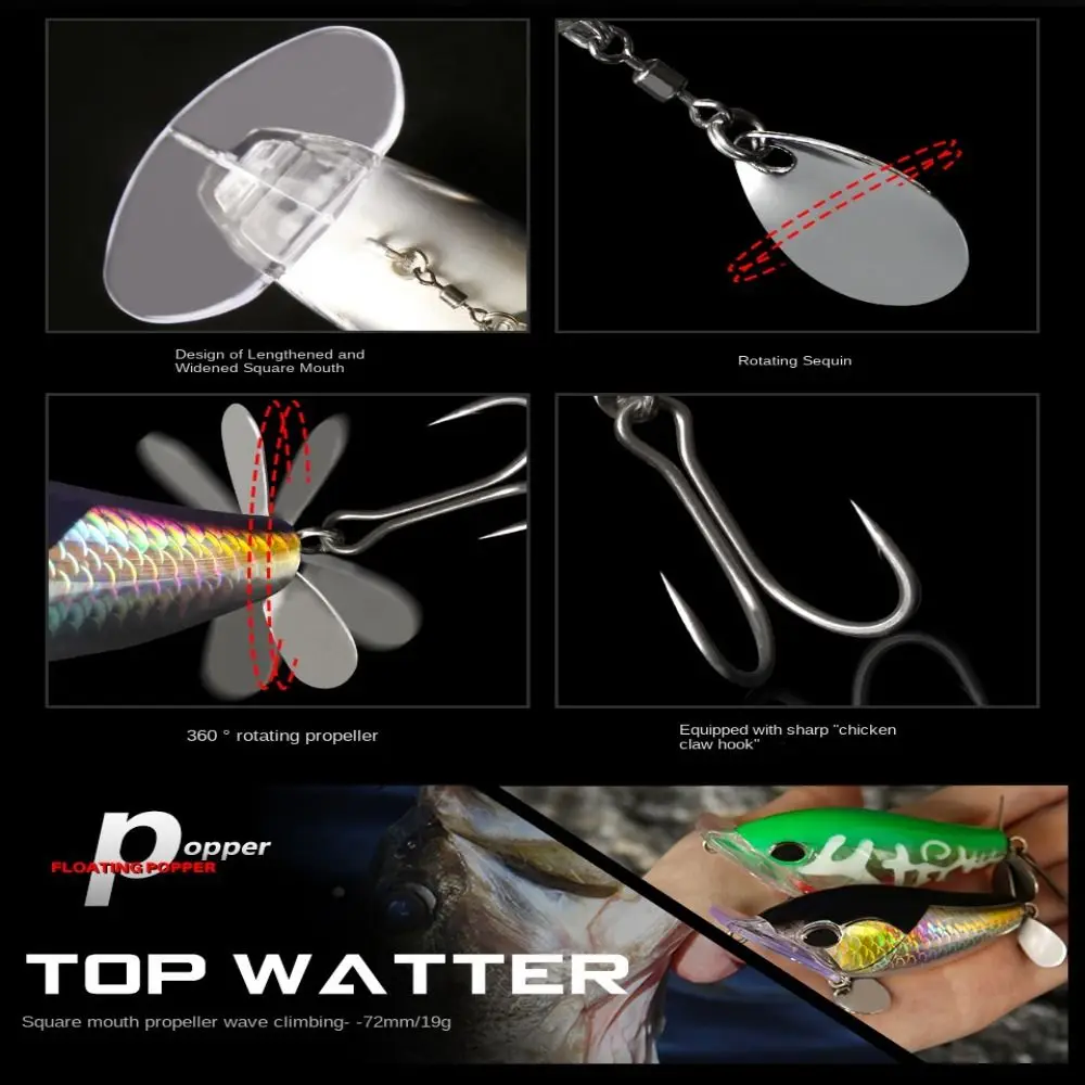 Experimente la pesca de primer nivel con la innovadora hélice de la boca de Watter Watter Square