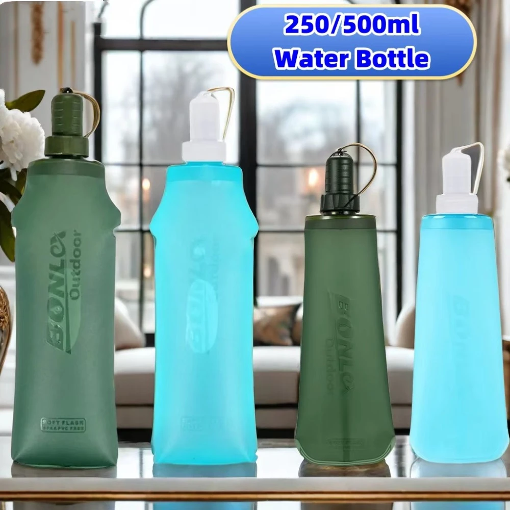 Bolsa de agua blanda para deportes al aire libre, botella de agua para maratón, hervidor plegable para correr, matraz de hidratación de TPU para correr, paquete de hidratación