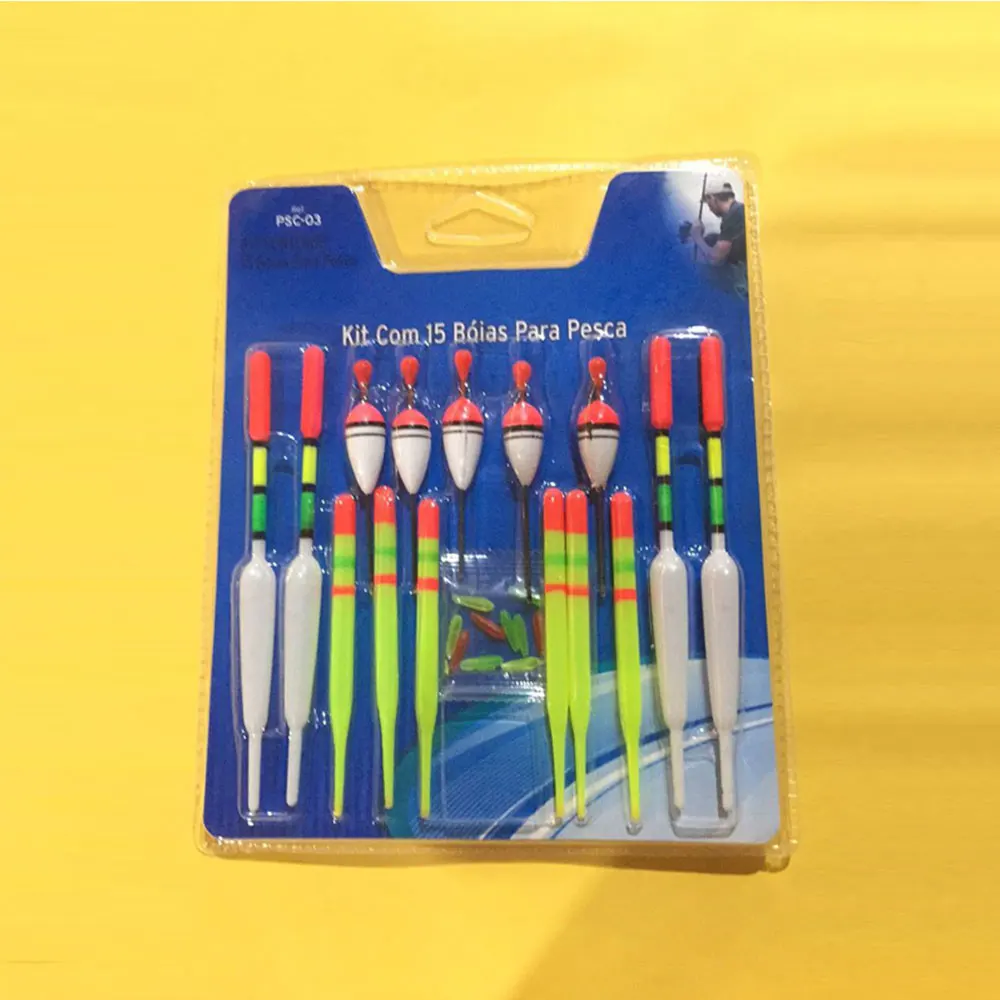 Traje de flotador de peces, 1 Juego de flotador de peces, 15 piezas, boya vertical, pesca en el mar, varios accesorios, cauchos, Señuelos de Pesca, equipo de flotación - imagen 2