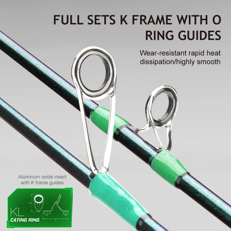 Caña de pescar CEMREO de punta sólida para trucha, caña de pescar de fundición, caña giratoria, caña ligera de fibra de carbono, aparejos de pesca PHANTOM - imagen 4