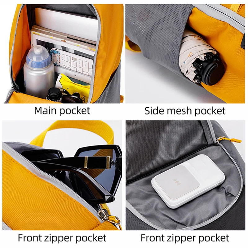 Mochila de pesca para viajes al aire libre, senderismo, escalada, Camping, deportes de ciclismo, almacenamiento grande para ordenador portátil, equipaje universitario para fin de semana - imagen 4