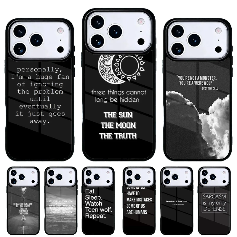 Funda iPhone con frases de Teen Wolf – compatible hasta 17 Air