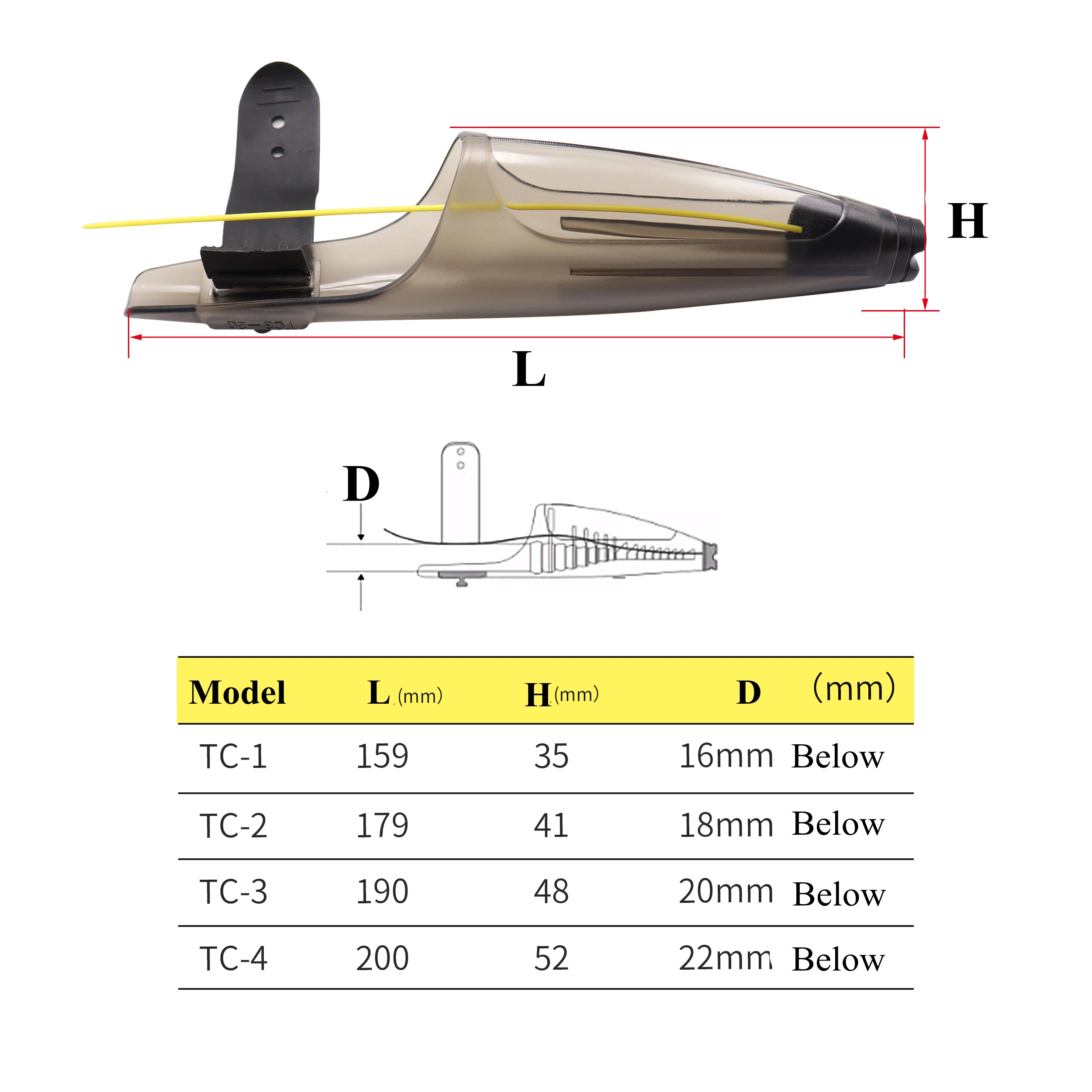 ZYZ, 1 unidad, tapa de caña de pescar, tapas protectoras de caña de pescar de alta resistencia, 4 tamaños, accesorios de cubierta de cabeza de caña de pescar de roca marina móvil - imagen 5