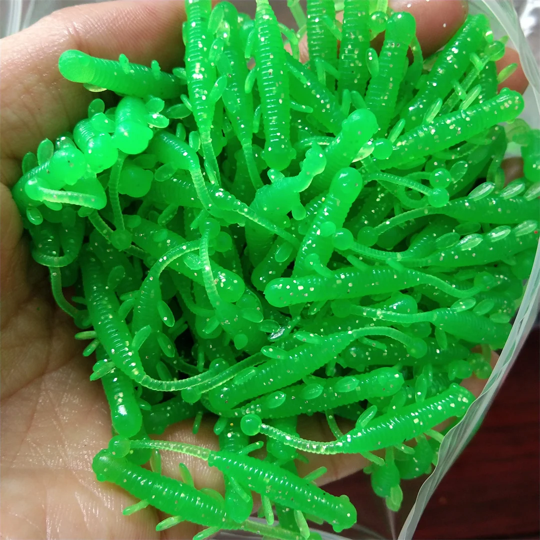 Señuelo de gusano pequeño para pesca, aparejos de pesca de calamar, Lucio, 240 piezas, 4cm, 0,3g - imagen 3