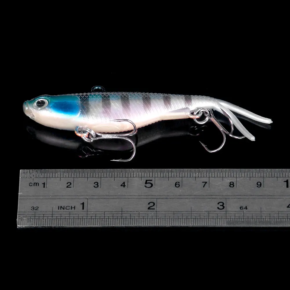 NEWUP-Señuelos de pesca blandos con cabeza de anzuelo preinstalados, Swimbaits de cola de paleta para pesca de lubina, señuelo de sábalo o renacuajo con Spinner - imagen 3