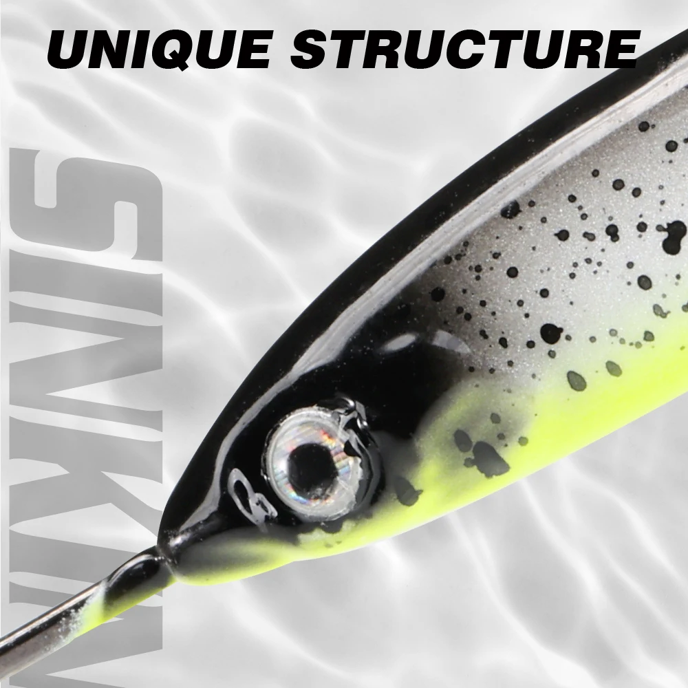 Hunthouse-señuelo de pesca en hielo de invierno, 37mm/8g, 45mm/12g, 50mm/18g, equilibrador, cebos duros que se hunden, aparejos de pesca para Lucio, trucha, LW851 - imagen 5